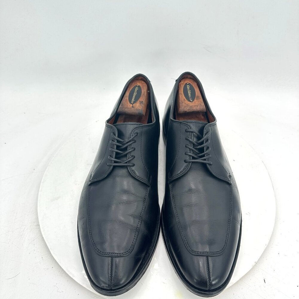 Allen Edmonds Delray Men Size 9.5D Black Leather Split Toe Derby Dress Shoes